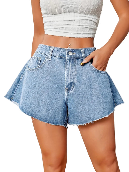Women's High-Waisted Flared Shorts